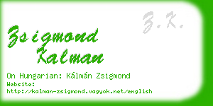 zsigmond kalman business card