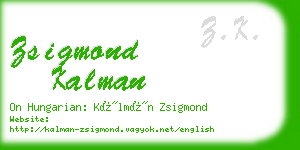 zsigmond kalman business card